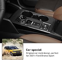 Vista 4 de Linskip Cubierta del Panel de Cambio de Marchas Trim Compatible con Ford Bronco Sport 2025, 2024, 2023, 2022, 2021, Cubierta Decorativa