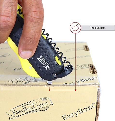 Miniatura 8 de EasyCut 2000 Cuchillo utilitario retráctil seguro para cortar cajas, amarillo, 09700