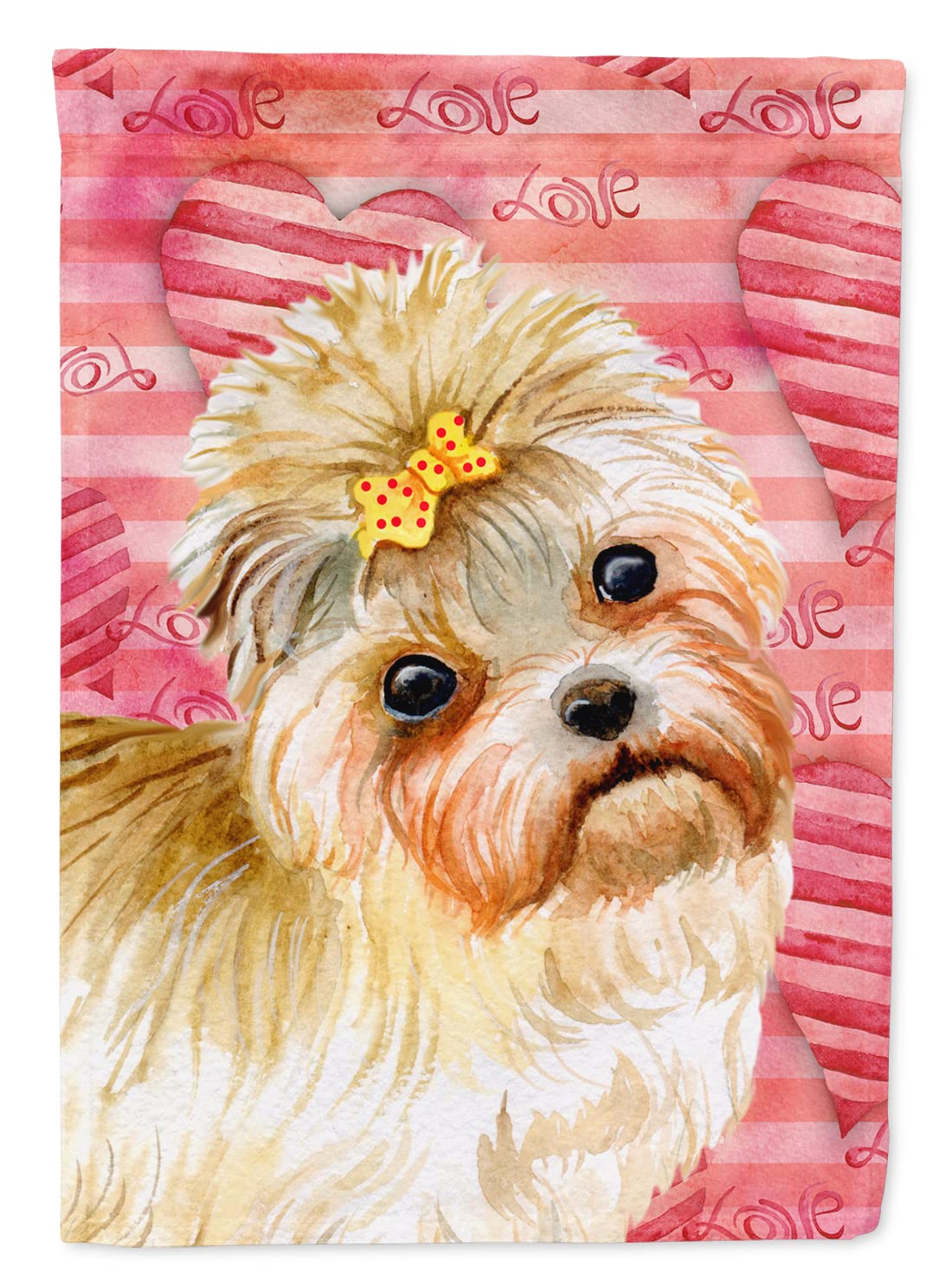 Drapeau Morkie Love de Caroline's Treasures, grande taille multicolore pour maison