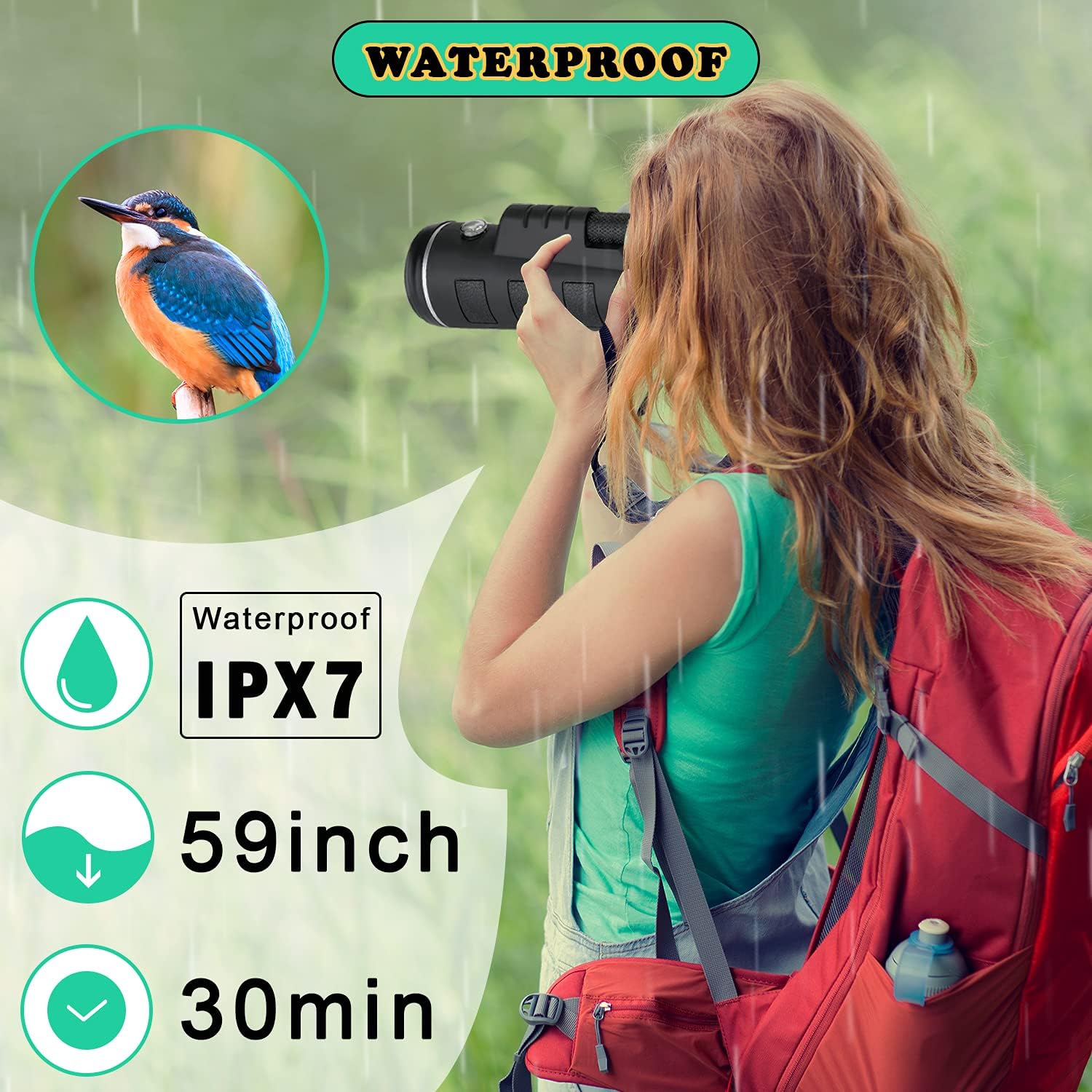Monocular Telescope, 40x60 High Power HD Monocular with Smartphone Holder Tripod Waterproof Night Vision and Clear Prism Dual Focus, Hunting Travelling Wildlife Bird Watching Gifts (2021 Upgrade) : Electronics