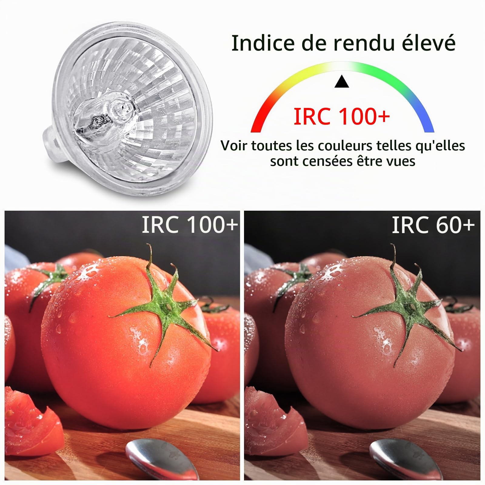 Ampoules halogènes Gu5.3, ampoule halogène MR16 24 V 250 W, ampoules blanc chaud 2700 K à intensité variable (lot de 2 tasses réflectrices de calandre)