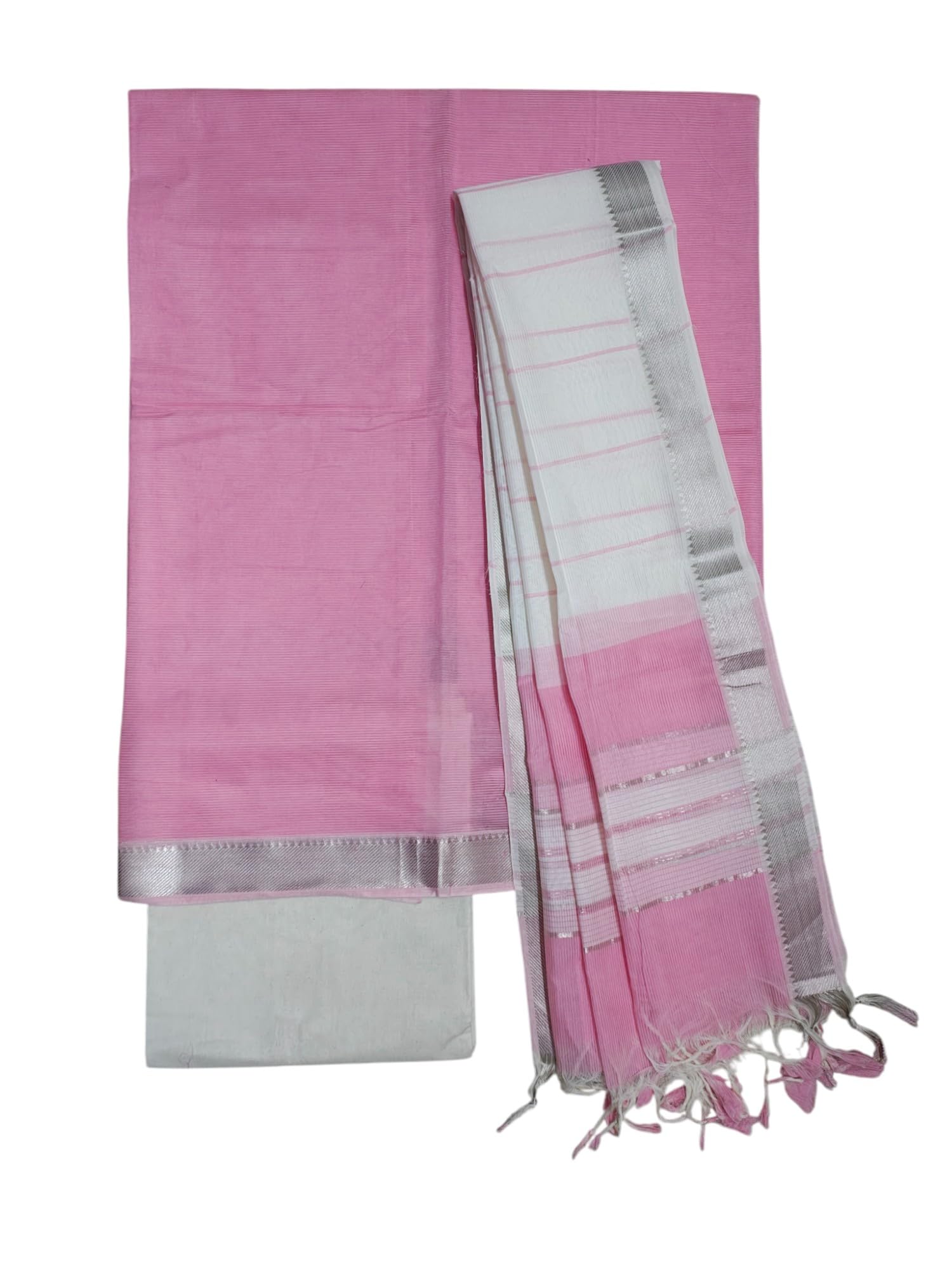 Handloom Unstitched Salwar Suit Set with Dupatta | Mangalagiri Cotton Dress Material for Women-image-21