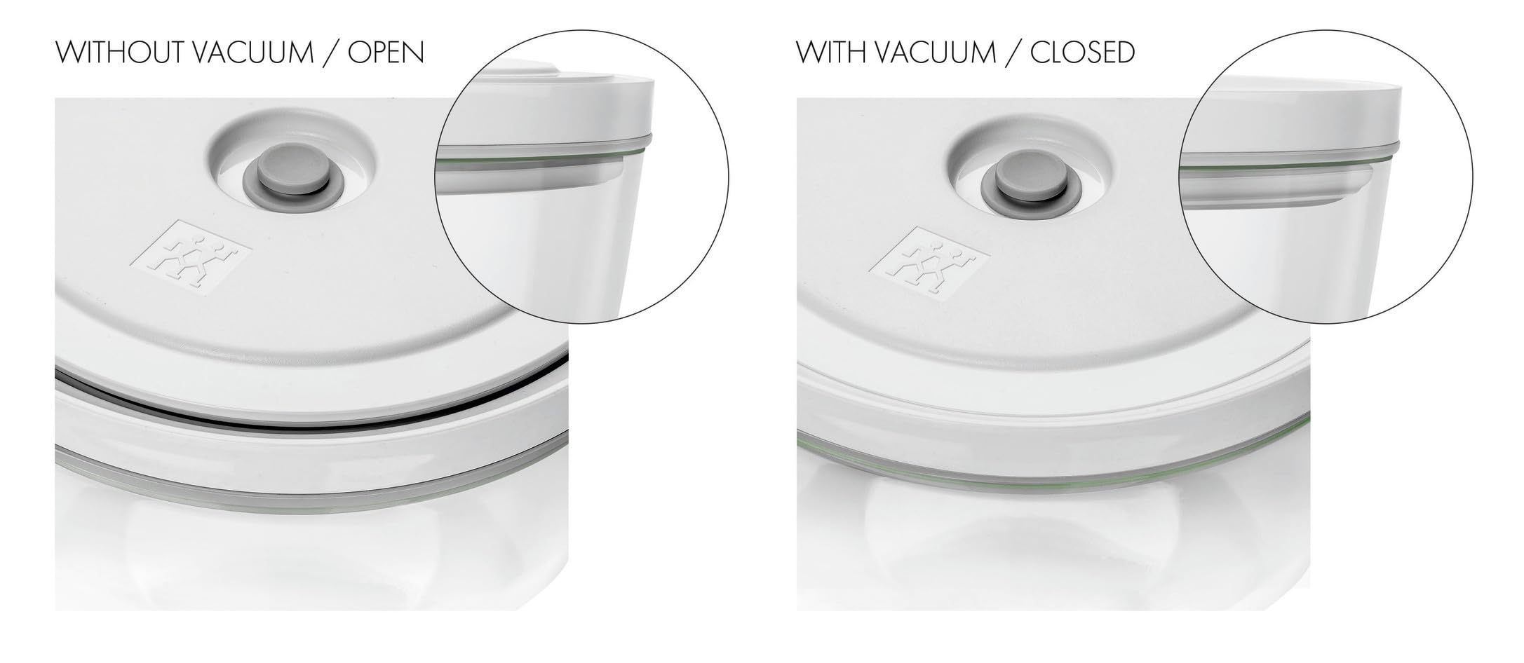ZWILLING Fresh & Save BOWLS - Juego de iniciación al vacío (11 piezas, vidrio/cerámica, S-12 cm, M-18 cm, L-24 cm), bomba
