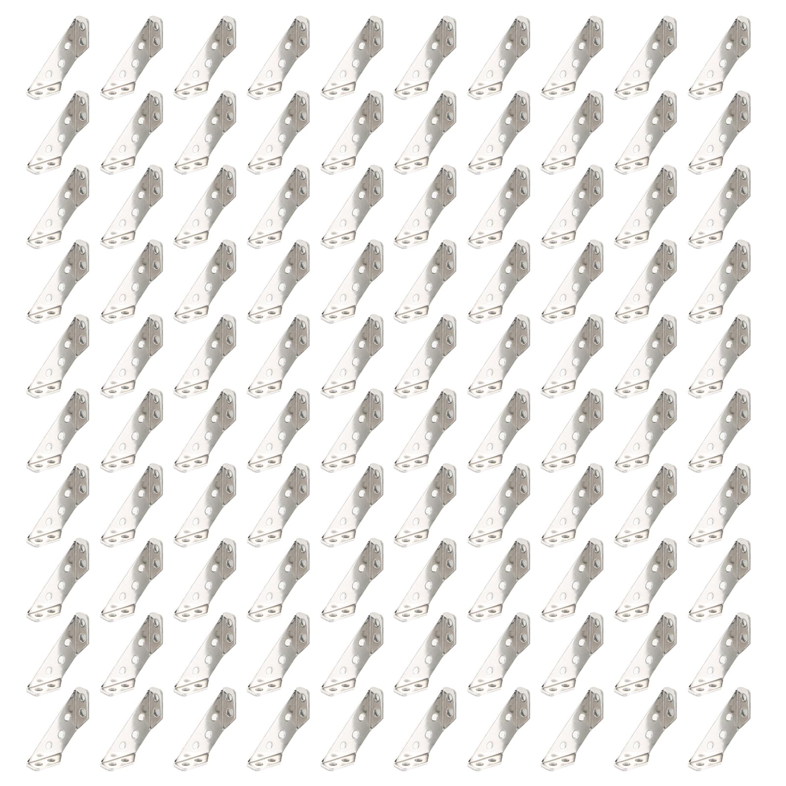 Limtula Multicolor 100Pcs Corner Brackets Cabinet Fixing Frame Corners Brace Universals Stainless Steel Furniture Corner Connector Shelf Brackets