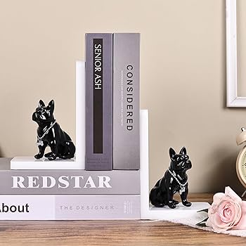 Amazon.co.jp: 樹脂製ブルドッグブックエンド クリエイティブな