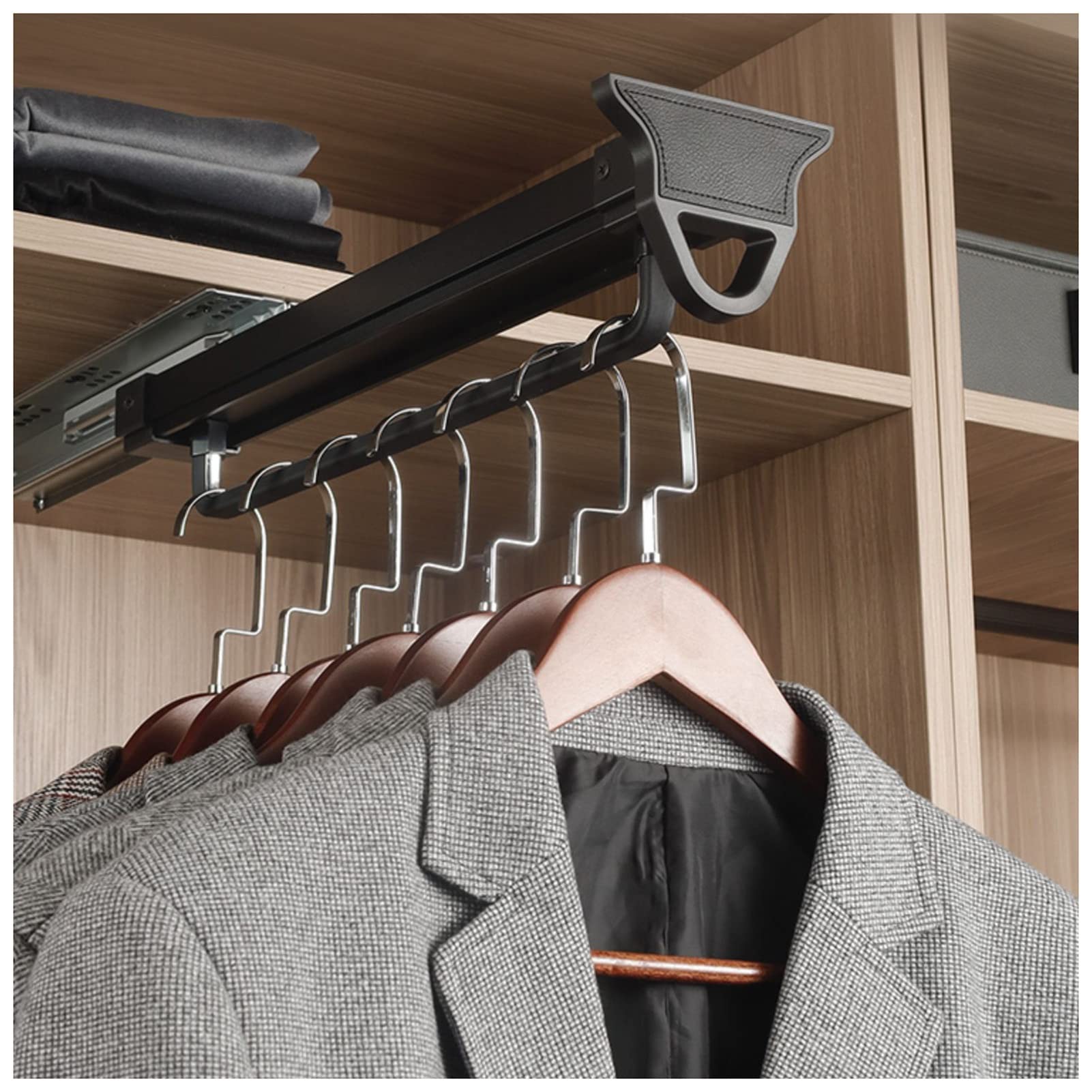 Tringle à vêtements coulissante et extensible pour organisation de penderie