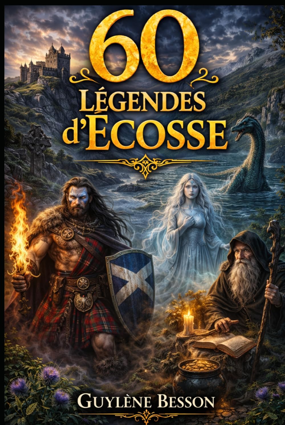 60 Légendes d'Ecosse: Contes de Fées, Créatures Fantastiques et Mythes des Highlands. Livre Illustré en Noir et Blanc avec Rituels, Sagesses et ... Hantés. (Collection Légendes et Terroirs)