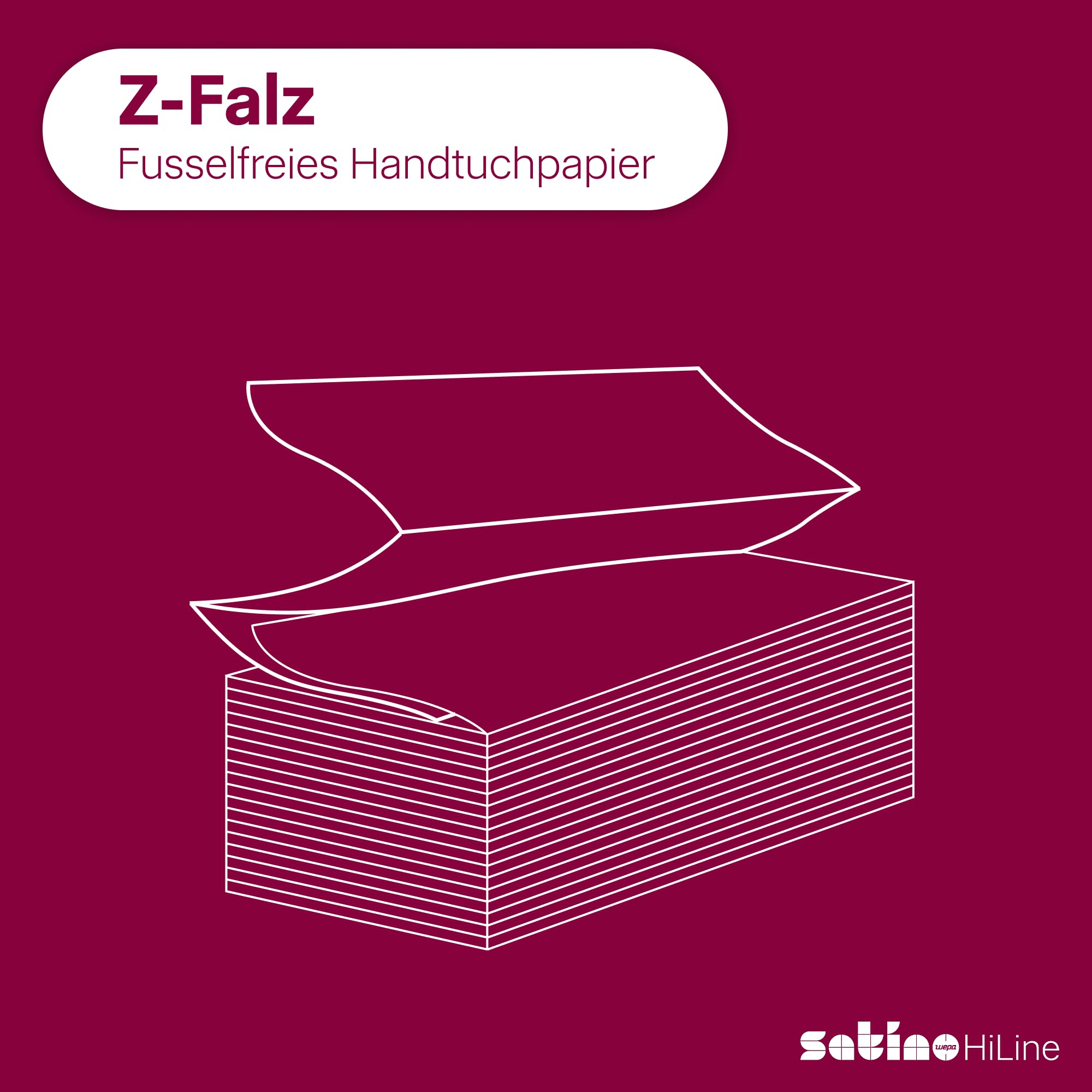 Satino Papierhandtücher 2-lagig Premium - 3.750 Blatt weiße Falthandtücher - Zellstoff mit Z Falz - für Papierspender mit Papiergröße 24x24cm (24x8cm gefaltet)