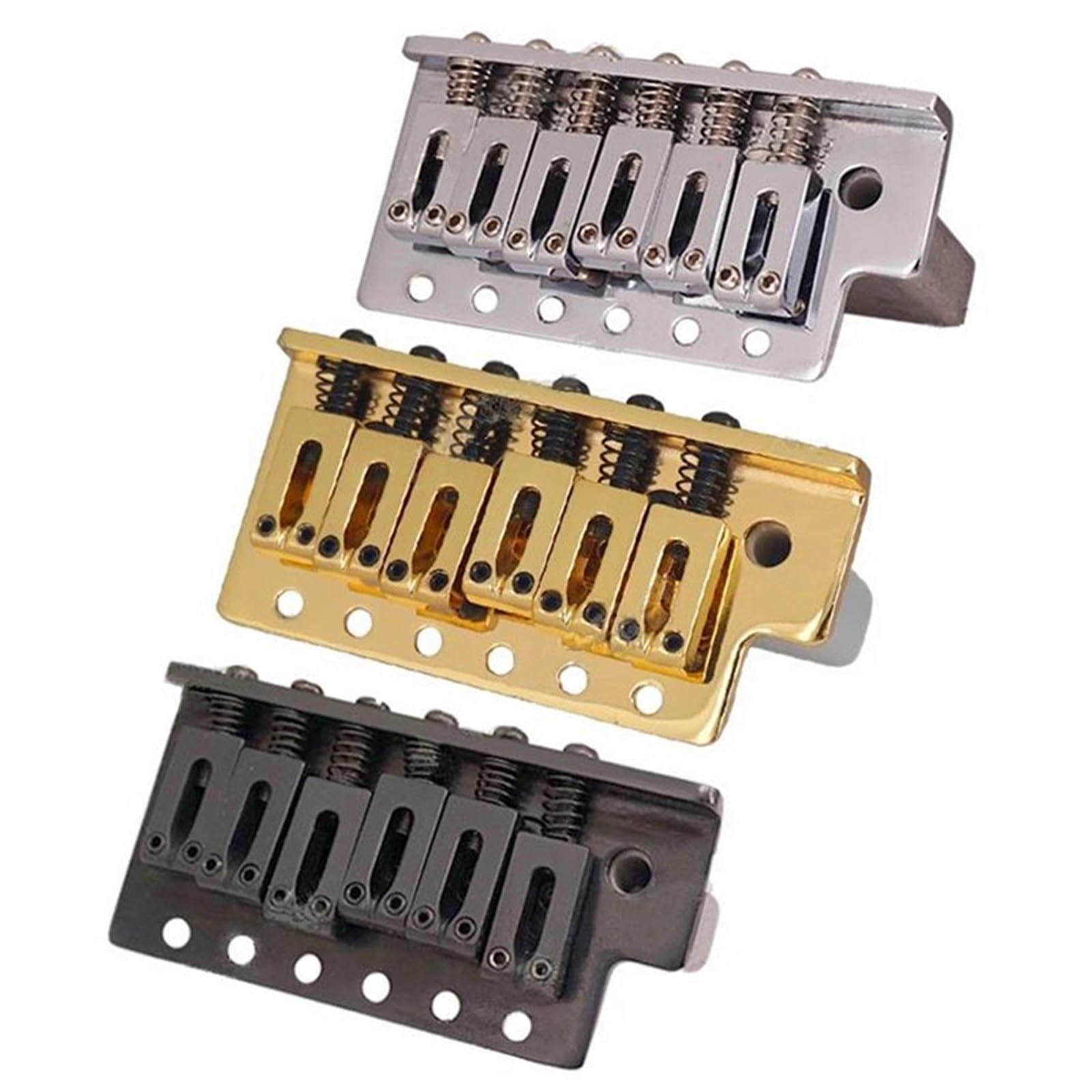 Standard Gitarren Brücke Zubehör Für Linkshänder E Gitarre Brückensattel Einzel Tremolo Verdickte Basis(Black)