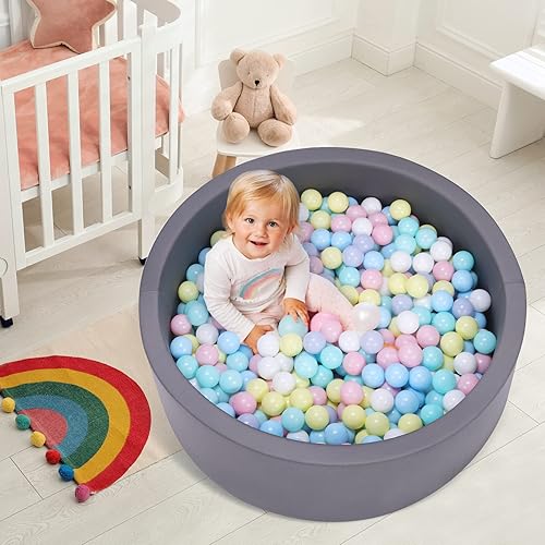 Miniatura 7 de Pozo de bolas, pozo de bolas de espuma para niños pequeños, pozo de pelotas más grande para bebés que crea un área divertida y segura para jugar