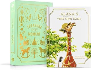 Personalized My Very Own Name Book & Gold Foil Keepsake Gift Box - Giraffe Edition by I See Me! 9x11"