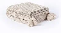Peseira Manta Pompom Sofá Sala Cama Solteiro Trico 150x60cm Istambul