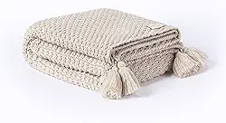 Peseira Manta Pompom Sofá Sala Cama Solteiro Trico 150x60cm Istambul