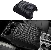 Vista 8 de Funda para reposabrazos adecuada para Ford F150 2021 2022 2023, almohadilla protectora de cuero antiarañazos, alfombrilla de caja de reposabrazos