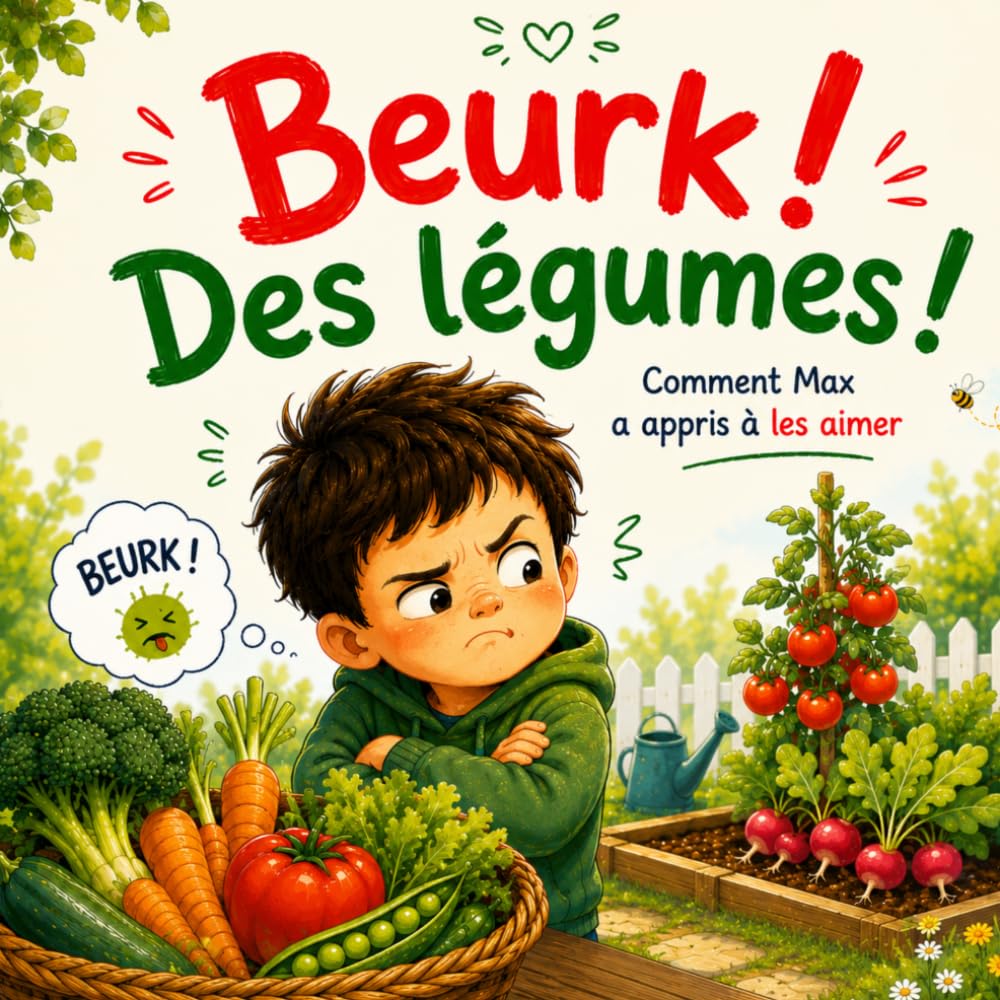 Beurk ! Des légumes !: Livre enfant sur l'alimentation, la découverte des légumes et les difficultés à goûter de nouveaux aliments. Diversification alimentaire.