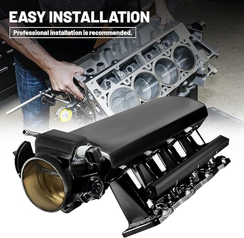 Miniatura 4 de Endxedo Colector de admisión de 4.016 in con kit de rieles de combustible + cuerpo del acelerador TPS IAC compatible con Chevrolet Corvette Chevy