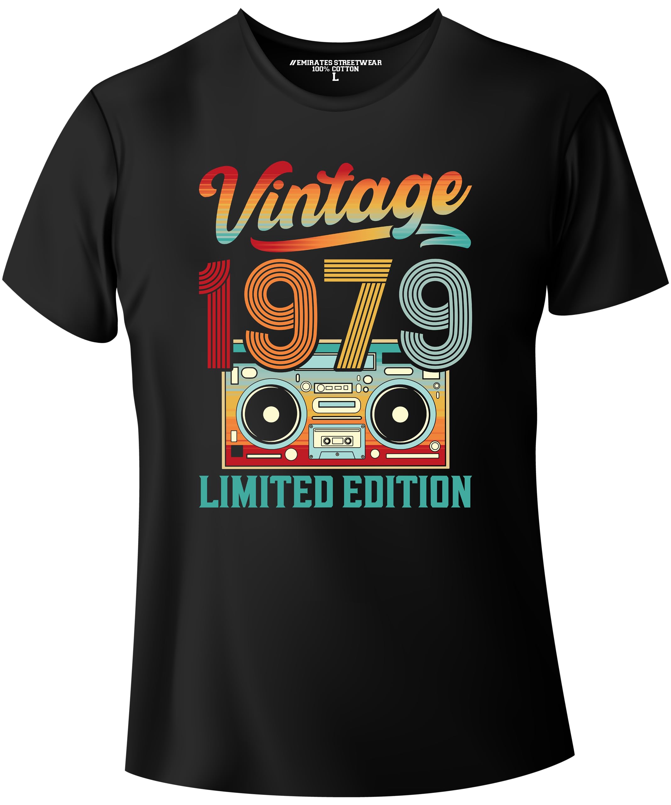 Vintage Limited Edition 1979, Birthday T-Shirt for Men or Women, Unisex Tee, D-030
