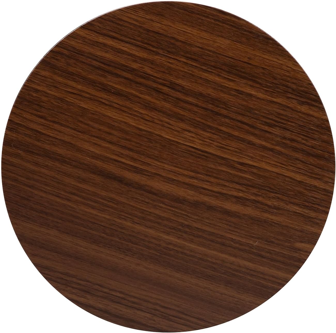 Flash Furniture Hampstead Collection End Table - Modern Walnut Finish End Table - Crisscross Matte Black Frame