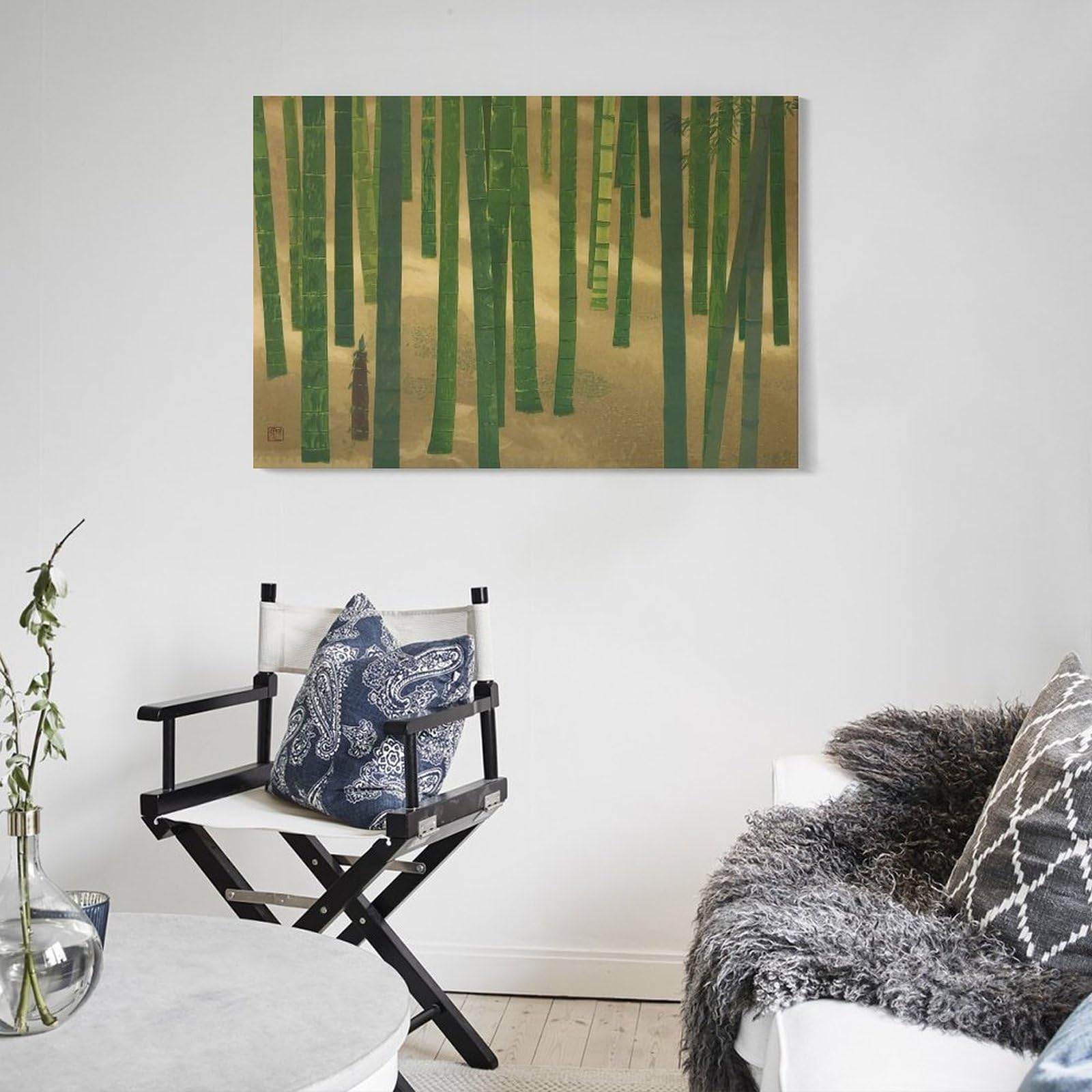 Amazon.co.jp: 東山魁夷「竹林」風景画有名画家、版画家、作家アール