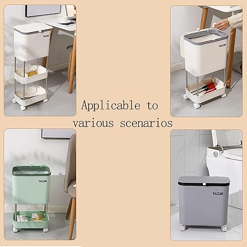 Miniatura 3 de Cubo de compost de cocina para compostaje, papelera extraíble para cocina del hogar, papelera extraíble, cubo de basura multifuncional en capas,