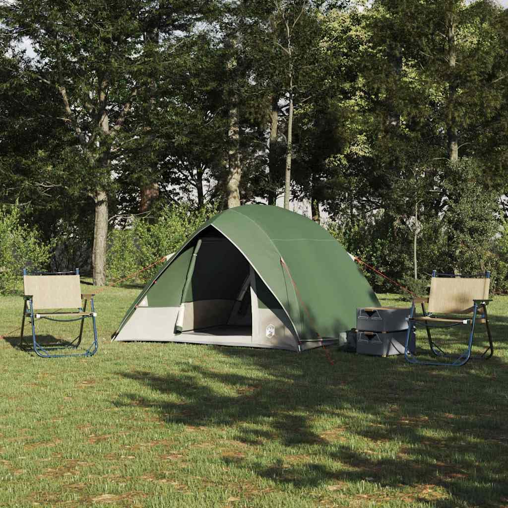 Tenda da campeggio verde per 2 persone, in taffettà impermeabile, 275 x 230 x 140 cm, robusta tenda pop-up per esterni, con porta e gancio per luce, ideale per spiaggia e giardino, facile da montare