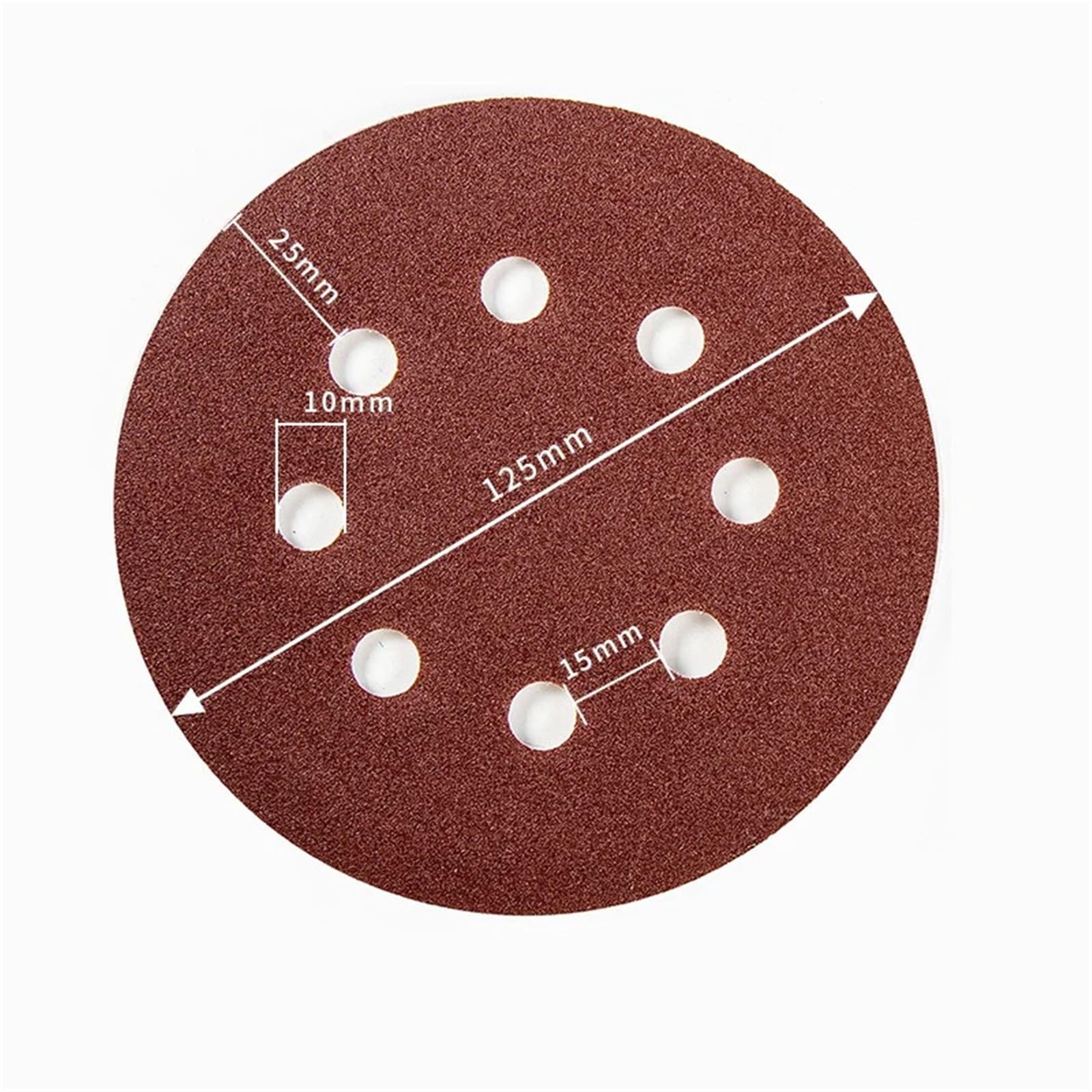 8-otworowe tarcze szlifierskie do szlifierek kątowych 125 mm - papier ścierny do polerowania Narzędzie do szlifowania do obróbki drewna i metalu(50pcs,40 grit)