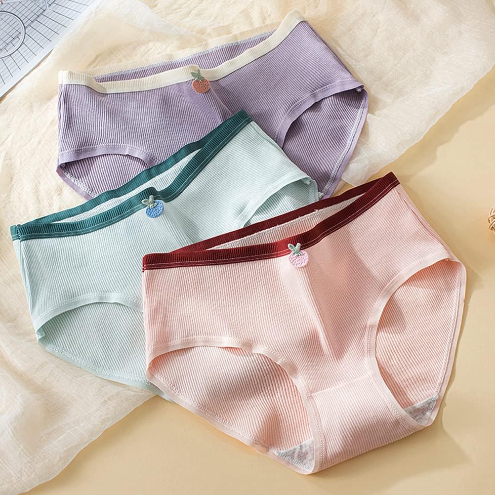 Teen Girls Soft Cotton Panties 8-Pack Teenager Assorted Mid Waist Briefs Underwear fits 10-16 Years - Image 4