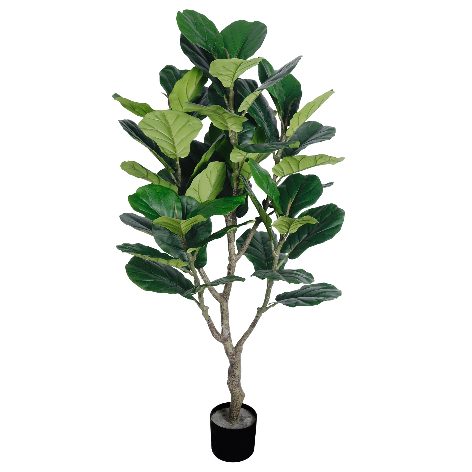 Arbre Ficus artificiel, Faux Ficus d’intérieur 137 cm Plante à feuilles artificielles pour décoration de salon, bureau, chambre à coucher