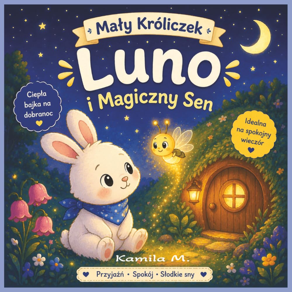 Mały Króliczek Luno i Magiczny Sen: Bajka na dobranoc dla dzieci 2–6 lat | Ciepła książeczka o zasypianiu, wyciszaniu i słodkich snach