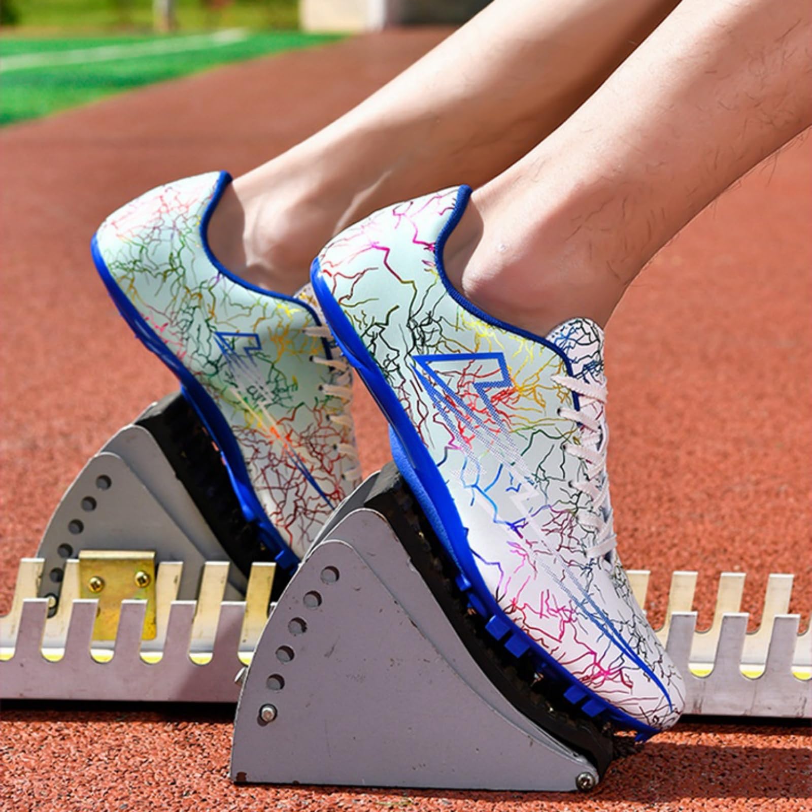 Uomo Donna Scarpe Chiodate da Pista Leggere Traspiranti 8 Chiodi
