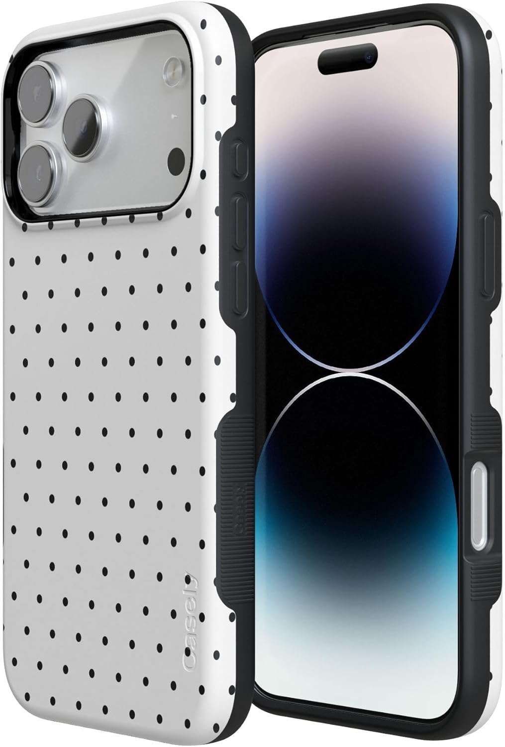 Casely iPhone 17 Pro Max Case | On the Dot | White Polka Dot | Bold Protective Design | Compatible with MagSafe