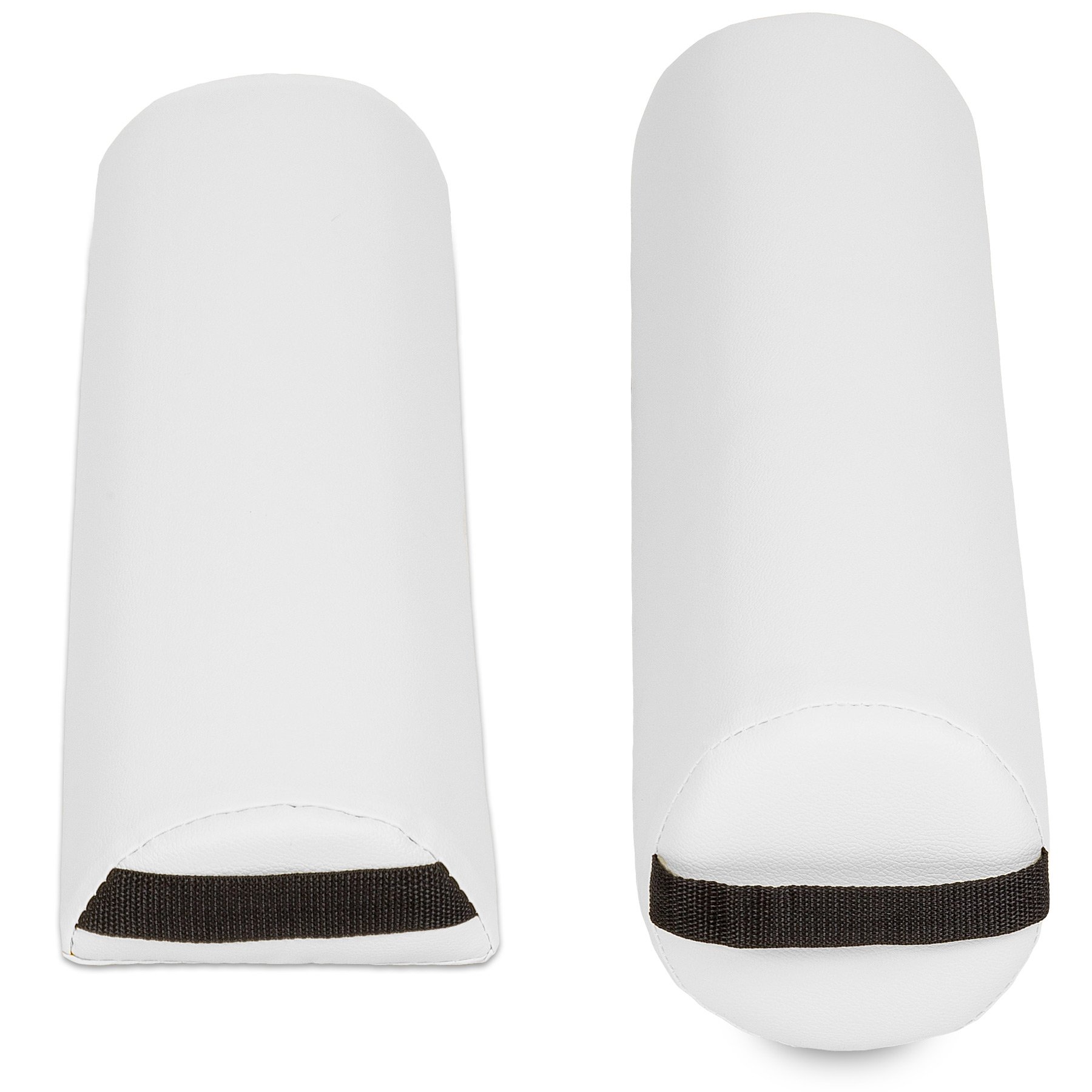 tectake® Conjunto Cojín Cilíndrico Masajes, Almohada Lumbar Ergonómica, Ideal para Fisioterapia, Rodillo Masaje Muscular, Foam Roller, Accesorio de Camilla Masaje, Cojin Masajes - Blanco