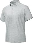 BOOJO Polo Chemises pour hommes - Quick Dry Moisture Wicing Black Short Sleeve Performance Golf T Shirts pour le travail occasionnel athlétique