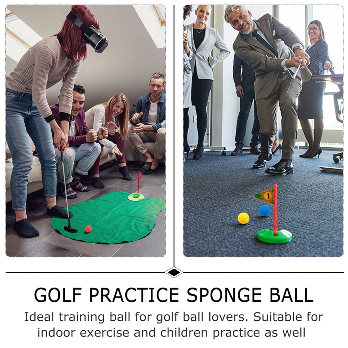 HANABASS Teiliges Bunter Trainingsbälle Für Indoor Übungen Elastische Softbälle Für Haustiere Für Golfpraxis Und Spielspaß Zufällige Farbe