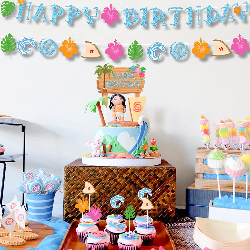 Buy Moana Birthday Party Decorations, Moana Birthday Banner Cake Topper
