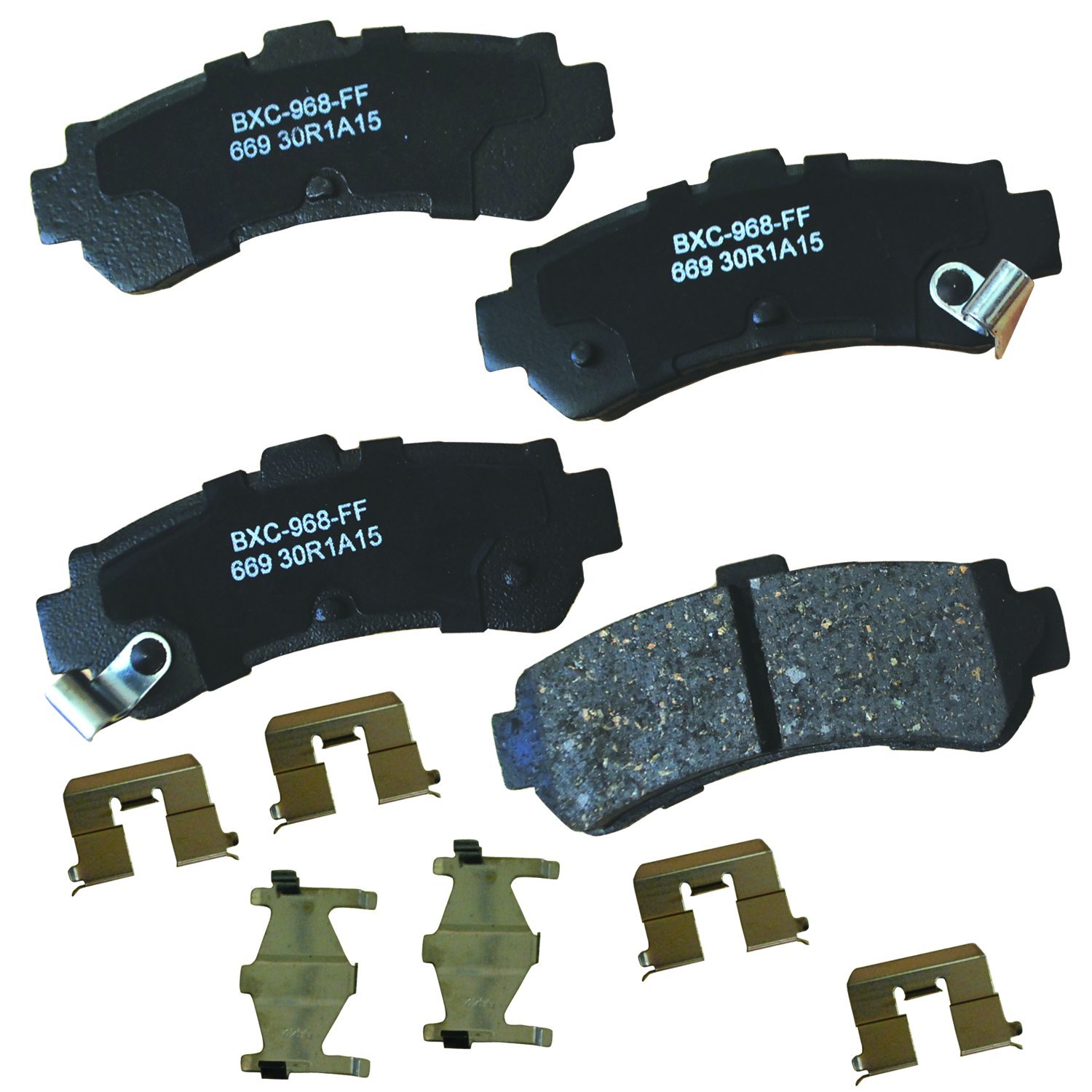 Bendix Premium SBC669 Ceramic Rear Brake Pads for Nissan 200SX 1998-1995, Lucino 2000-1996, Sentra 1999-1995