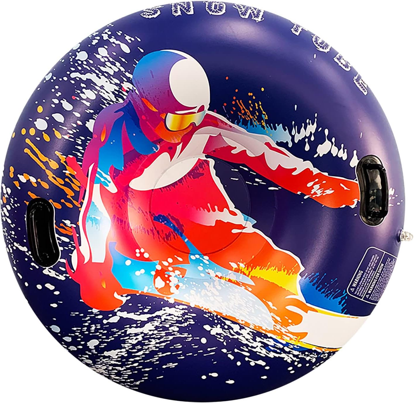 Snow Tube, 90120CM aufblasbarer Schneeschlitten für Kinder und