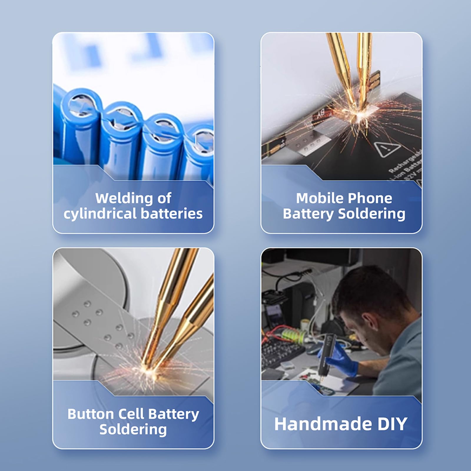 Machine de soudure de languettes de batterie de broche de cuivre avec la