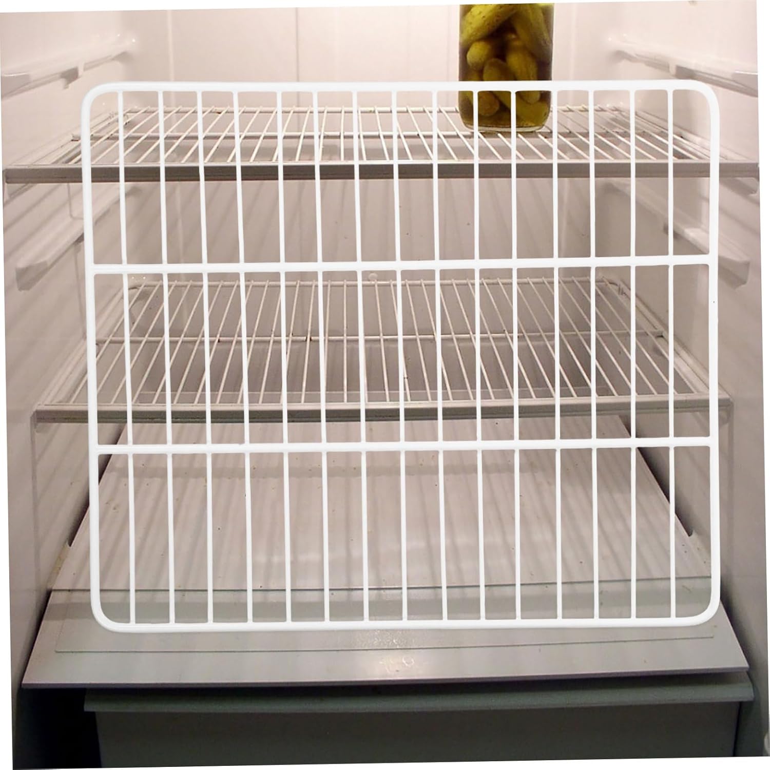 2pcs Metal Freezer Partition Divider Refrigerator Organizer Bins for Side Storage Deep Freezer Dividers