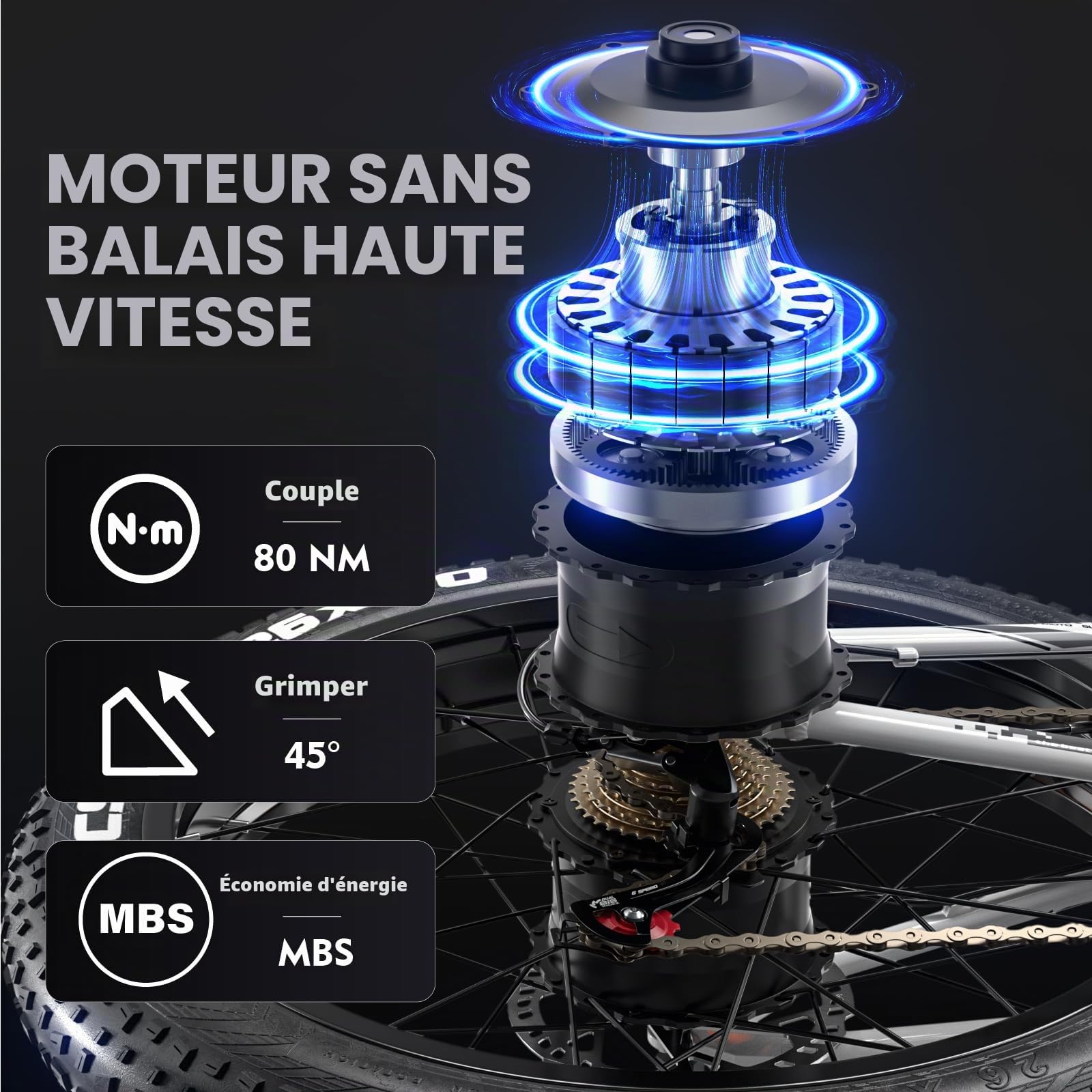 tifgalop Vélo électrique Adulte, vélo électrique Tout-Terrain de 26 Pouces, Double amortisseurs, 7 Vitesses, Batterie au Lithium 48V 18Ah, autonomie de croisière jusqu'à 40-90Km