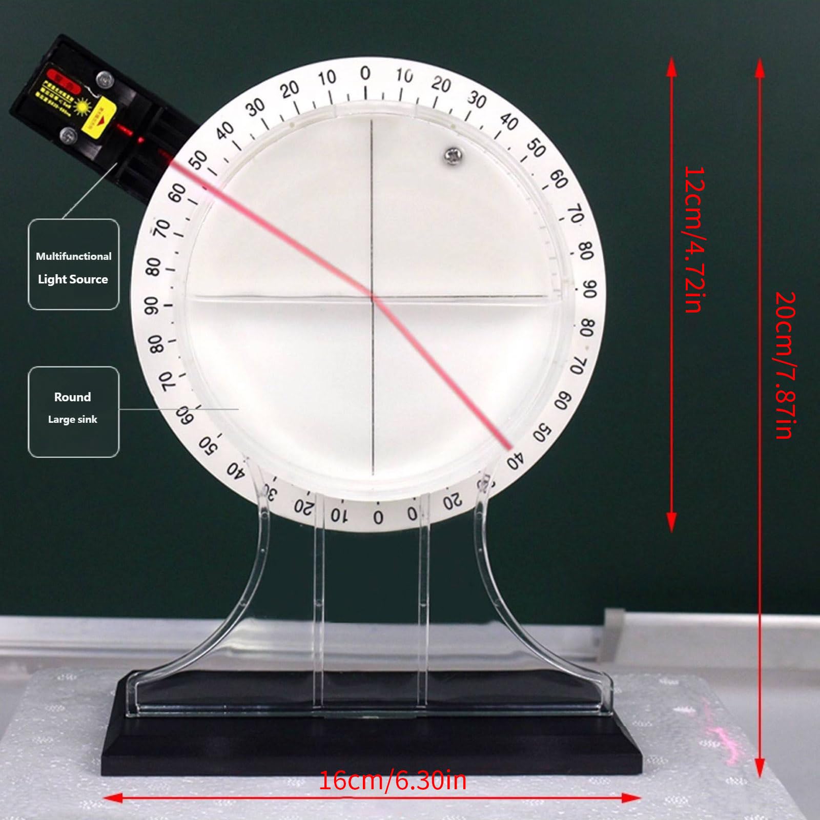 Juego de demostración de óptica educativa que muestra la propagación de la luz, refracción de reflexión para aula, escuela, laboratorios de ciencias, herramientas de enseñanza de física