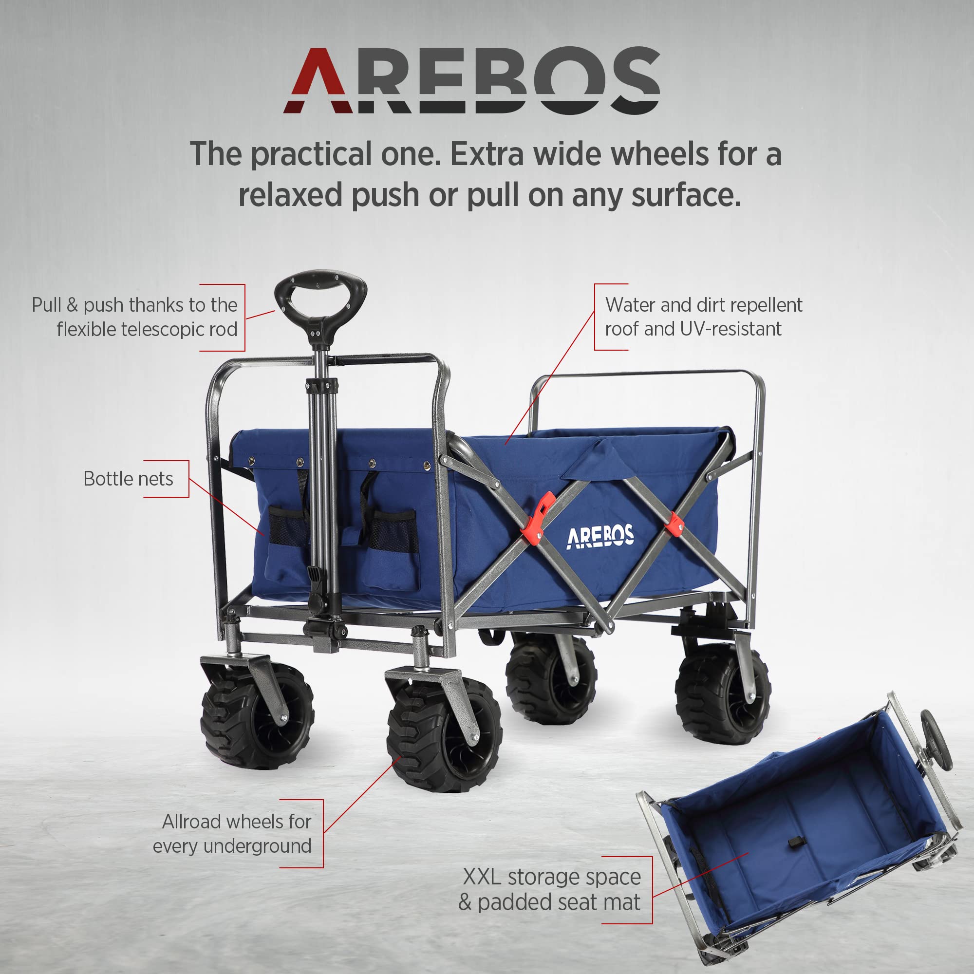 Arebos Foldable Handcart | Hand Truck | Folding Cart | | WhichOne - View #10