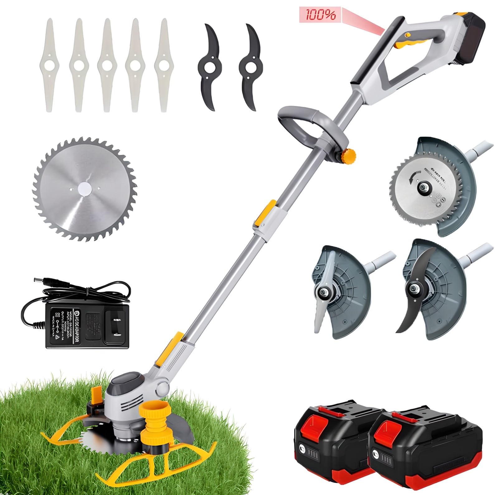 Coupe-herbe 2 en 1 à moteur 1980W idéal pour l'entretien des bordures de jardin