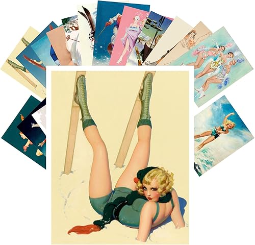 Pinup Postal Pack 24pcs Sexy Girl Sport Athlete Vintage Magazine