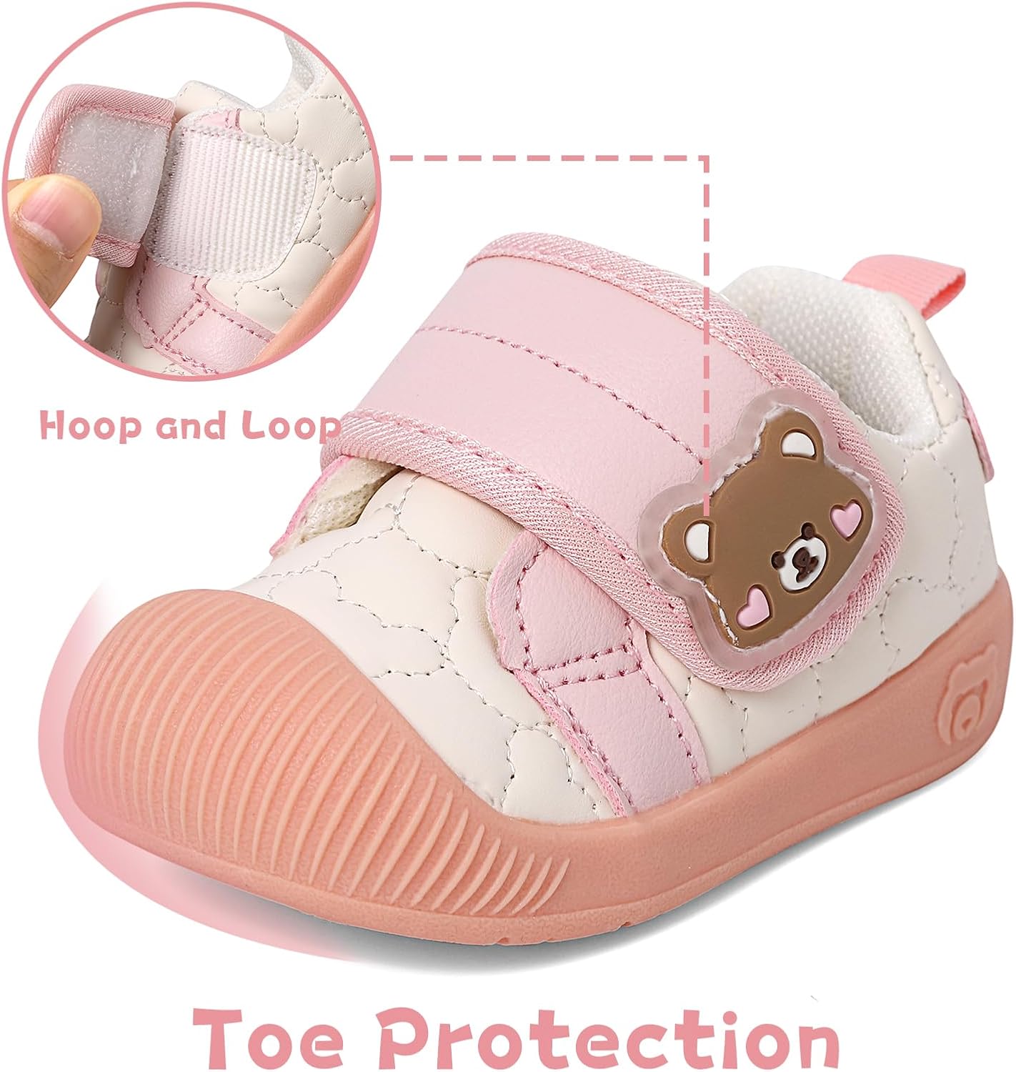 Baby Boy Girl First Steps Shoes Baby Slippers with Non-Slip Rubber Sole image 3