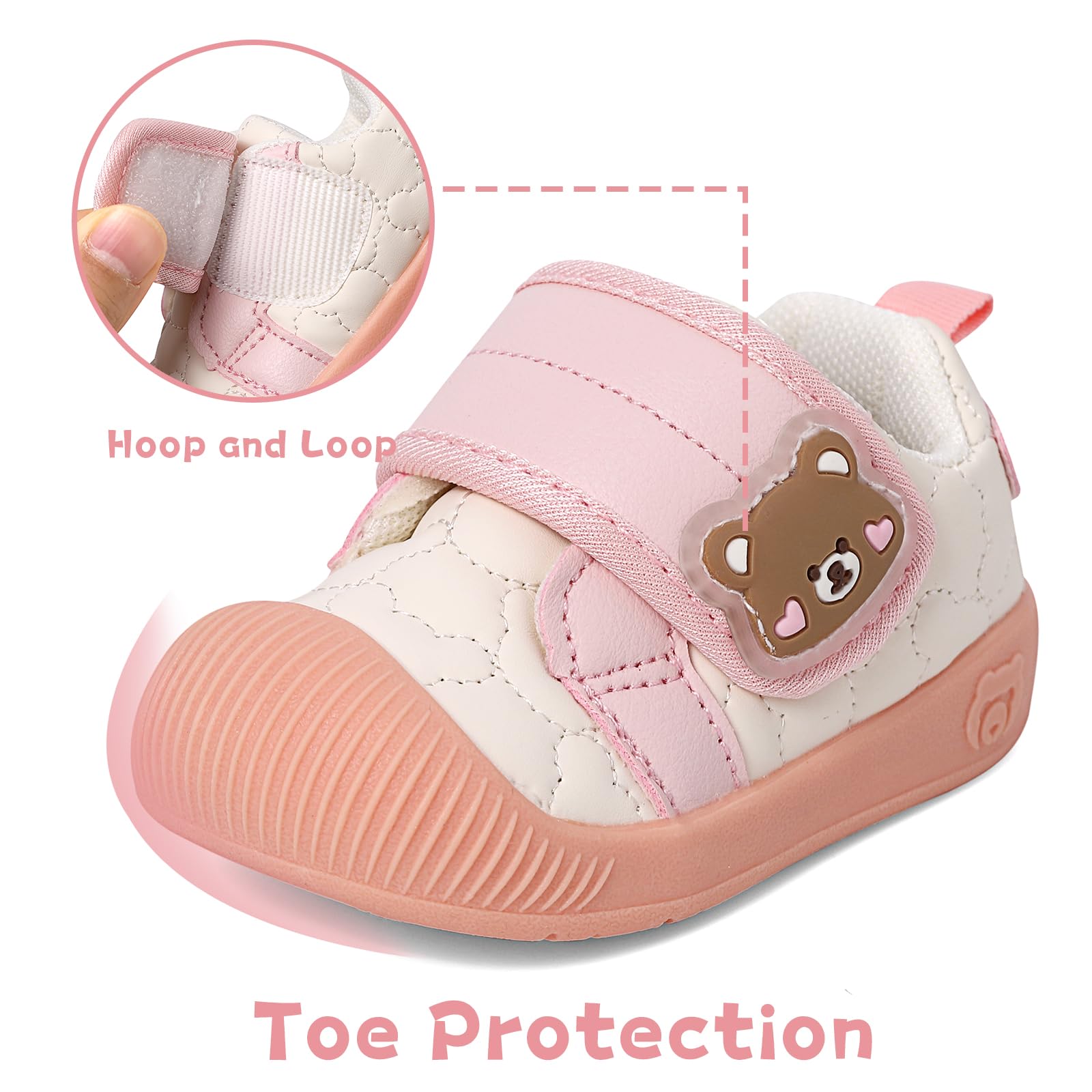 MASOCIO Chaussure Bébé Fille Garçon Premier Pas Baskets Plat Semelle Caoutchouc Antidérapant