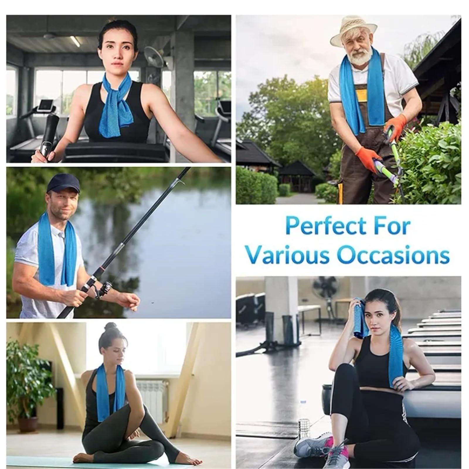Toalla Refrigerante Toalla Deportiva refrescante de Microfibra, Toalla enfriamiento instantáneo for Gimnasio, natación, Yoga, Correr, 30 x 90 cm, Secado rápido, paño