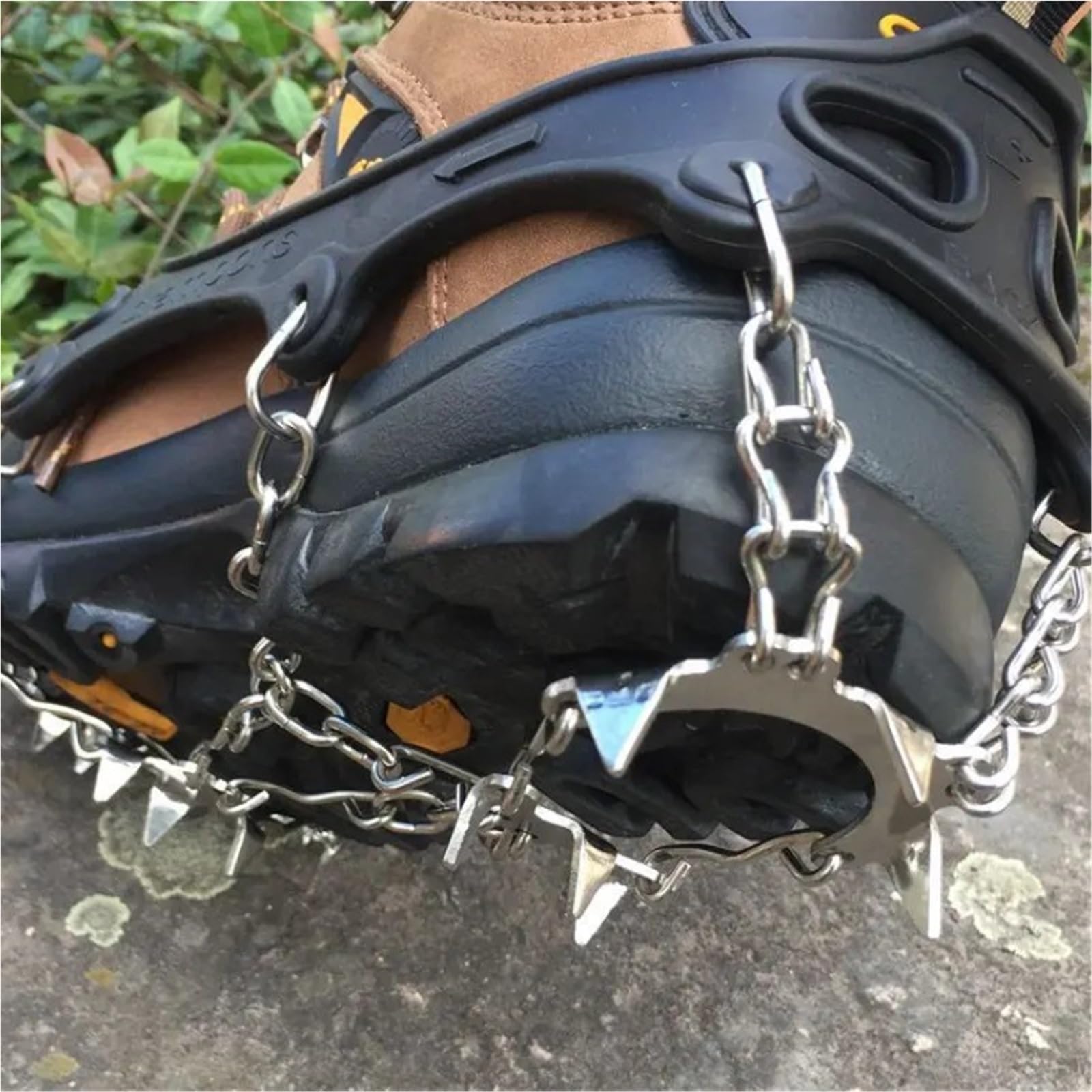 Crampons Ramponi in acciaio, antiscivolo, for escursionismo, arrampicata, neve, catene, artigli, copri-stivali
