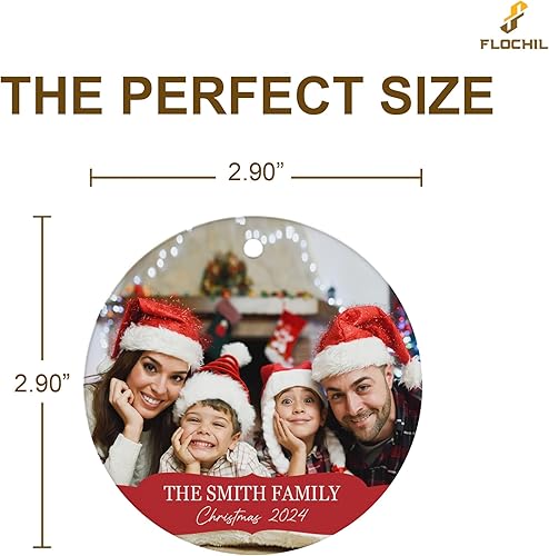 Miniatura 151 de FLOCHIL Adorno familiar personalizado para árbol de Navidad, adorno de Navidad familiar personalizado con foto de nombre, familia de 3, 4, 5 adornos