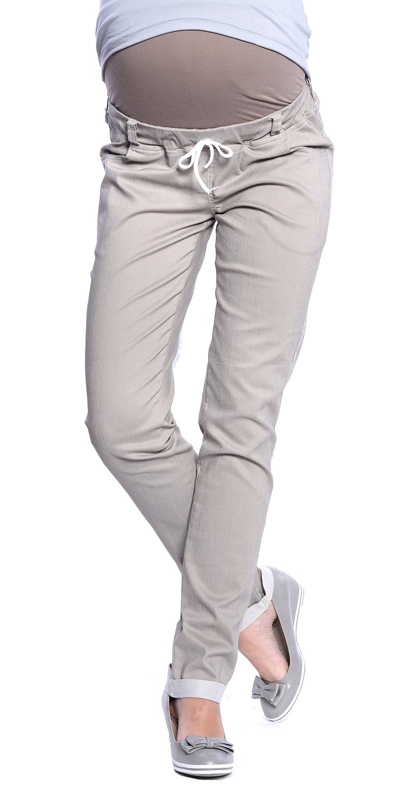 Mija – klasyczne wygodne spodnie ciążowe Denim 4050